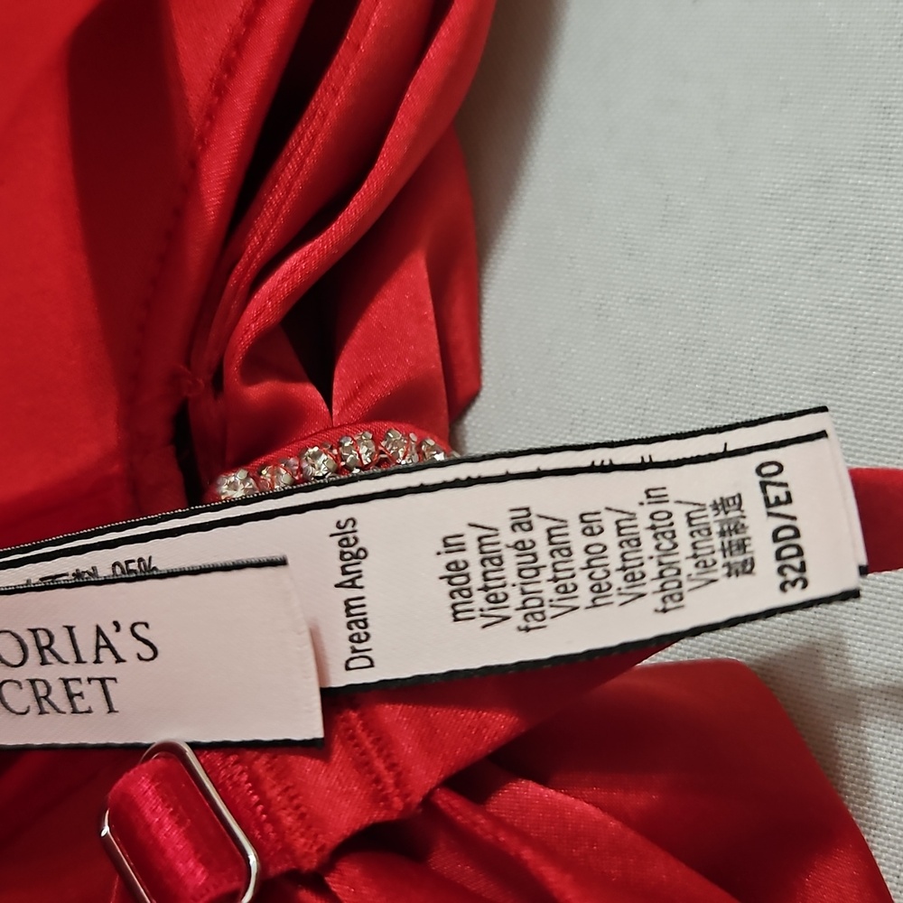 💋Victoria Secret RED SATIN BOW BUSTIER - size 32DD💋 - Picture 4 of 4
